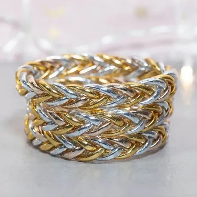 Bijoux - Jonc Bouddhiste Tressé 3 Couleurs - VENTILLO - MALUNE