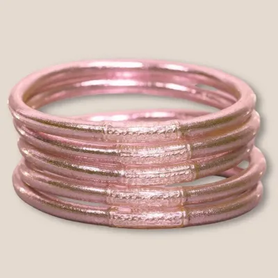 Bijoux - Jonc Bouddhiste 5mm Emblématique Rose Pastel - VENTILLO - MALUNE