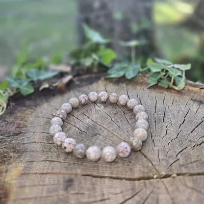 Jewelry - BRACELET PIERRE RONDE AGATE FOSSILE - VENTILLO - MALUNE