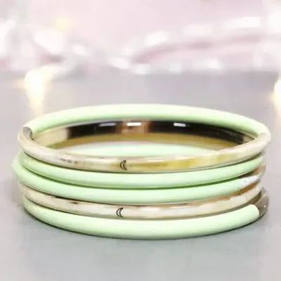 Jewelry - Jonc corne vert pastel n°22 - VENTILLO - MALUNE