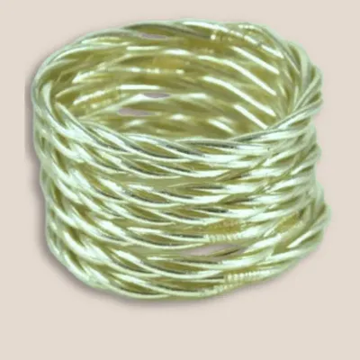 Jewelry - Jonc bouddhiste twist fin vert pastel - JOLIE JULIE