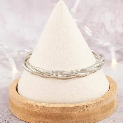 Bijoux - Jonc bouddhiste twist fin argent - JOLIE JULIE