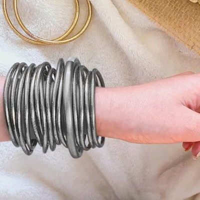 Jewelry - Jonc Bouddhiste Fin Argent Antique - JOLIE JULIE