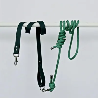 Cadeaux - laisse multi-position LÉON. - laisse pour chien - double verts - BY CHURCHILL.®