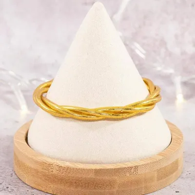 Jewelry - Jonc bouddhiste twist fin DORE - JOLIE JULIE