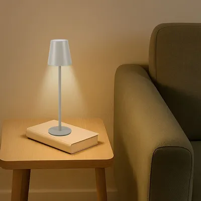 Lampes à poser - BEPER P207ILI205 Lampe de table rechargeable, lumière LED sans fil, intensité réglable, USB inclus - Portable pour le bureau, la table de nuit ou l'ex - BEPER SRL