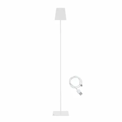 Lampes à poser - BEPER P201UTP404 Lampadaire XL à hauteur réglable, lampe rechargeable par câble USB type-C, 3 nuances de lumière, Blanc - BEPER SRL