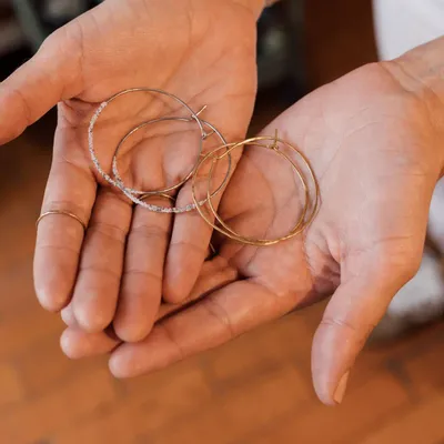 Jewelry - Light M Hoop Earrings - CAPA DESIGN LLC