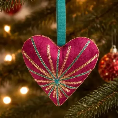 Guirlandes et boules de Noël - Décoration en forme de cœur durable et intemporelle - I WAS A SARI