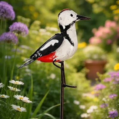 Accessoires de déco extérieure - Sculpture Métal Recyclé tuteur pic epeiche - TERRE SAUVAGE