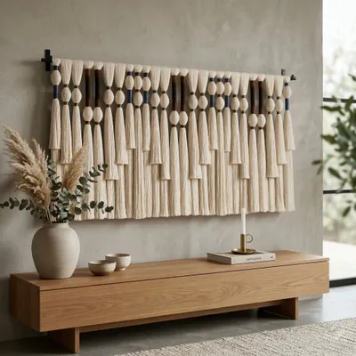 Other wall decoration - Texture & Rhythm: Handmade Giant Macrame Wall Decor - SARMAL DESIGN