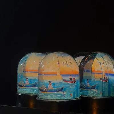 Accessoires de déco extérieure - Boule à paillette Michel Bellepêche - LES RITOURNAILES