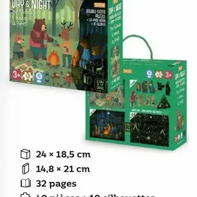 Jeux enfants - NEW! Puzzle 3-en-1 Day and night - MYMOCHI BY NICI