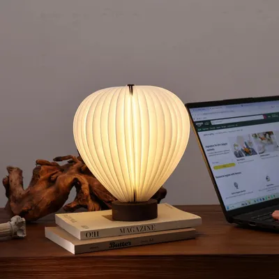 Lampes de table - Bois de noyer naturel léger Aeris - GINGKO DESIGN