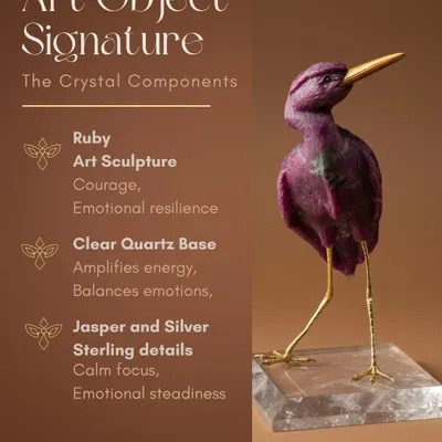 Goldsmithing - 'Gleams of the Oasis' sculpture, rubellite crystal art object - CARMELO PARIS