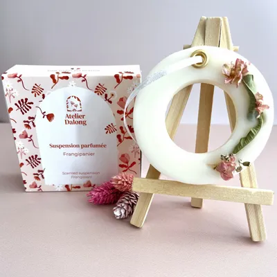 Home fragrances - Frangipani Scented Wax Tablet – Round - ATELIER DALONG