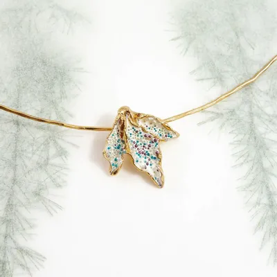 Jewelry - Mimosa Hoop necklace - CAPA DESIGN LLC