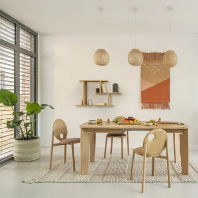 Tables Salle à Manger - Table de repas TÉHÈME / Fixe, 1 allonge ou 2 allonges - DRUGEOT MANUFACTURE