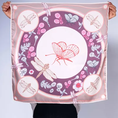 Foulards et écharpes - foulard en satin , Création et impression françaises - KOUNTHEA RETH