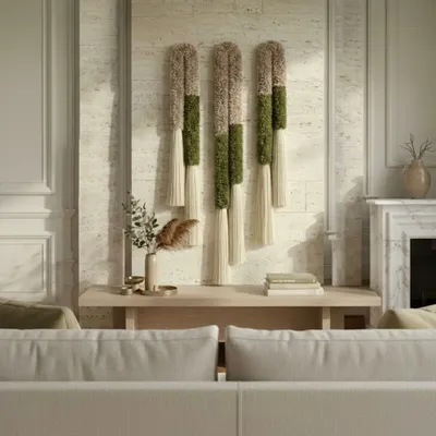 Other wall decoration - Earthy Echoes: Handmade Textured Wool Wall Decor - SARMAL DESIGN