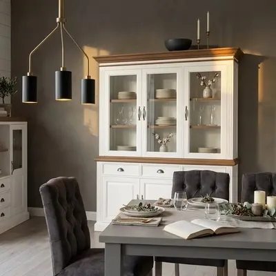 Sideboards - Vitrine Chic Oak 2x3 portes 3 tiroirs - XO INTERIORS