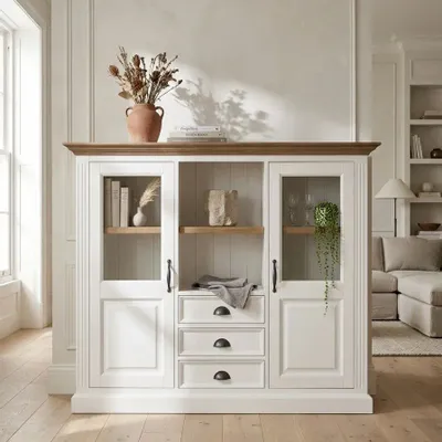Storage boxes - Cabinet Chic Oak 2 portes 3 tiroirs - XO INTERIORS