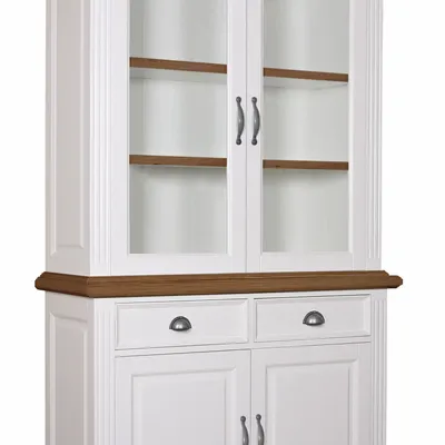 Storage boxes - Vitrine Chic Oak 2x2 portes 2 tiroirs - XO INTERIORS