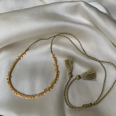 Bijoux - Collier fil et pampilles plaquées or - KALKI - SOPHIE DESCHAMPS BIJOUX