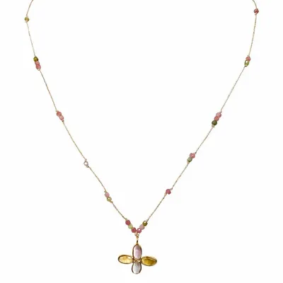 Bijoux - Collier fil tourmalines serties - Rani - SOPHIE DESCHAMPS BIJOUX