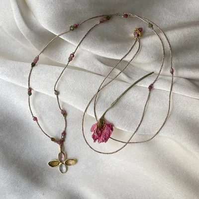 Bijoux - Collier fil tourmalines serties - Rani - SOPHIE DESCHAMPS BIJOUX