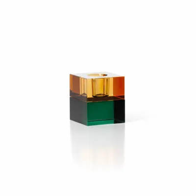 Bougeoirs et photophores  - Bougeoir The Gem Blocks - Ambre Vert - BAZAR BIZAR LIVING