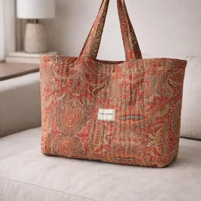 Sacs et cabas - Sac de plage en sari durable matelassé - I WAS A SARI