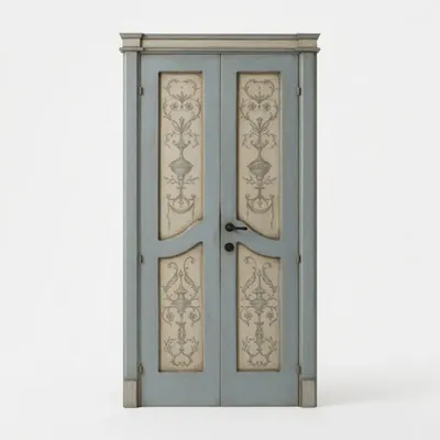 Doors - Hand Painted door with 2 wings - INTERIORS ITALIA