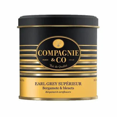 Café et thé - Earl Grey Supérieur - Boite métal Luxe - THÉS COMPAGNIE & CO