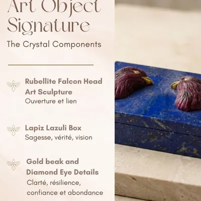 Pièces uniques - Boîte sculpturale Lapiz Lazuli Falçon - CARMELO PARIS