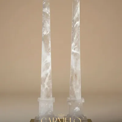 Decorative objects - Rock Crystal Obelisk Tower sculptures - CARMELO PARIS