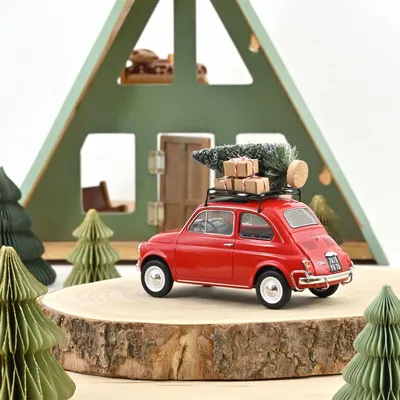 Autres décorations de Noël - Fiat 500 L 1968 Rouge Noël 1/18 - NOREV