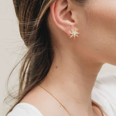 Bijoux - Boucles d'oreilles à Clous  d'étoile - CÂPÂ JEWERLY