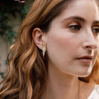 Bijoux - Boucles d'oreilles Feuilles de velours Alocasia - CÂPÂ JEWERLY