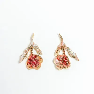 Bijoux - Boucles d'oreilles à Motif de Carnation - CÂPÂ JEWERLY