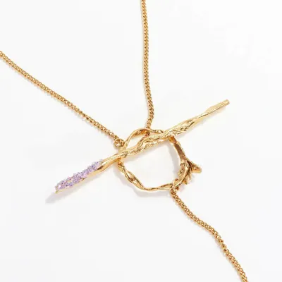 Bijoux - Collier avec nœud lavande - CÂPÂ JEWERLY