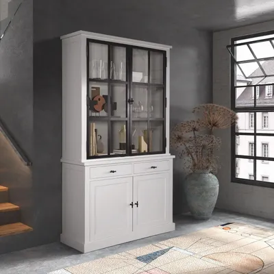 Storage boxes - Kubic Metal 2x2 doors 2 drawers showcase - XO INTERIORS