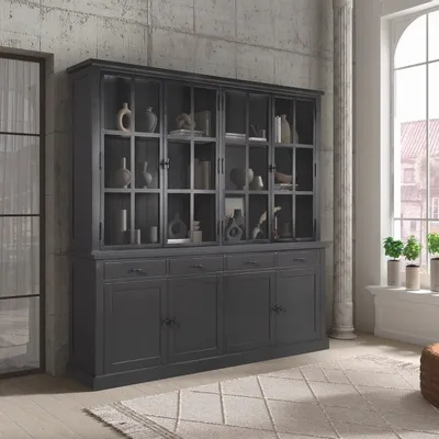 Boîtes de rangement  - Vitrine Kubic Metal 2x4 portes 4 tiroirs - XO INTERIORS