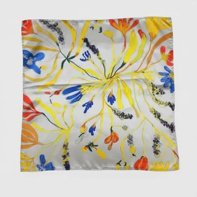 Accessoires cheveux - Pashmina aux motifs floraux  Provence sauvage - CÂPÂ JEWERLY