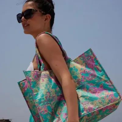 Sacs et cabas - Sac fourre-tout en sari zéro déchet Work - I WAS A SARI