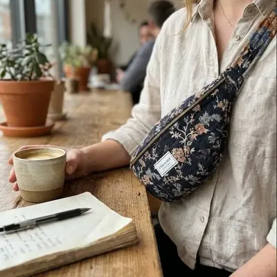 Bags and totes - Quilted shoulder bag made from upcycled saris - I WAS A SARI