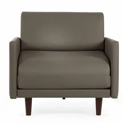 Fauteuils - Fauteuil lit Français 1 Place PACHA 70 LARGE accoudoirs amovibles : Coloris - CUIR - Gris 0819 - LIKOOLIS
