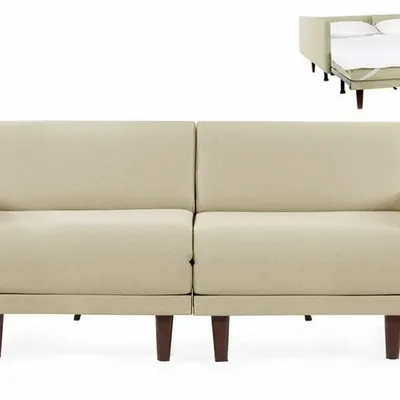 Fauteuils - Canapé lit Français 2/3places PACHA DUO 140 LARGE accoudoirs amovibles : Coloris - Tissu / éCRU - Filo - Marfil - LIKOOLIS