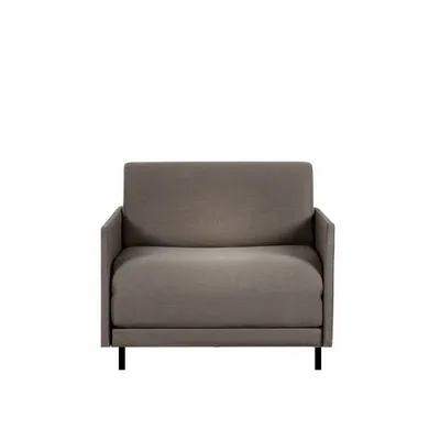 Fauteuils - Fauteuil lit Français 1 Place BOSS 70 MEDIUM accoudoirs amovibles : Coloris - Tissu / GRIS FONCé - Filo - Dark grey - LIKOOLIS
