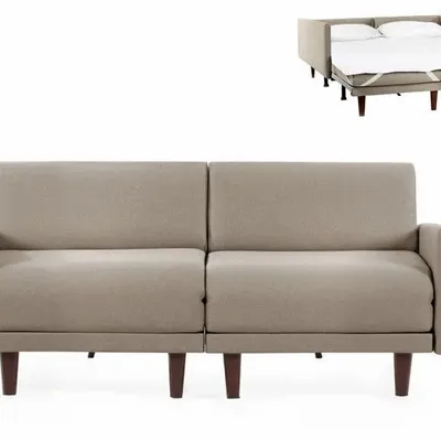 Fauteuils - Canapé lit Français 2/3places PACHA DUO 140 LARGE accoudoirs amovibles : Coloris - Tissu / MARRON CHINé - Filo - Taupe - LIKOOLIS